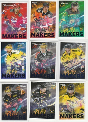 2022/23 Cardset Play makers Blue kortteja /500 3e kpl