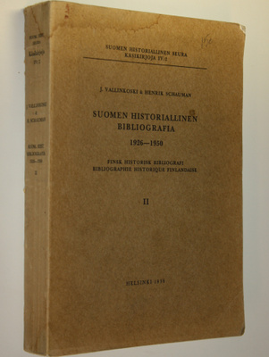 Jorma Vallinkoski : Suomen historiallinen bibliografia 19...