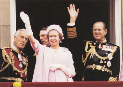 Kuningatar Elizabeth ja Philip 1977 (isohko kortti)