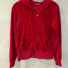 Cubus vadelmanpunainen veluurihuppari, XS / Raspberry red ve - pikkukuva 3