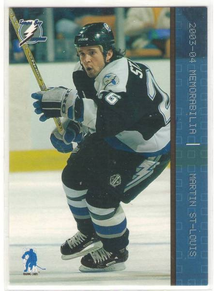 03-04 ITG Bap Memorabilia Sapphire Martin St. Louis x/100