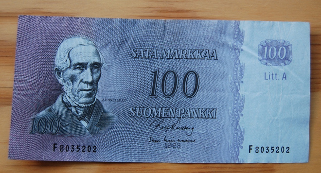 Suomen pankki 100 Markkaa 1963 , Snellman
