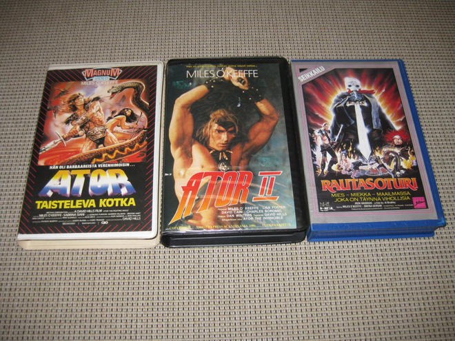 Ator 1-3 -VHSt (FIx, Miles O'Keeffe, Joe D'Amato, Barbarian)