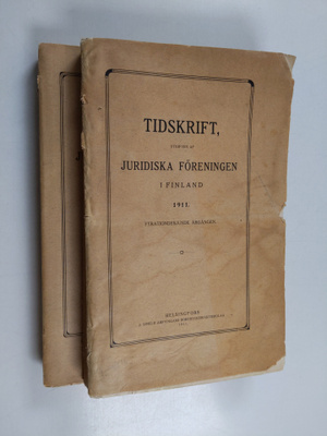 Tidskrift utgifven af Juridiska föreningen i Finland 1911