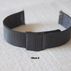Musta 18mm mesh ranneke taittolukolla - pikkukuva 2