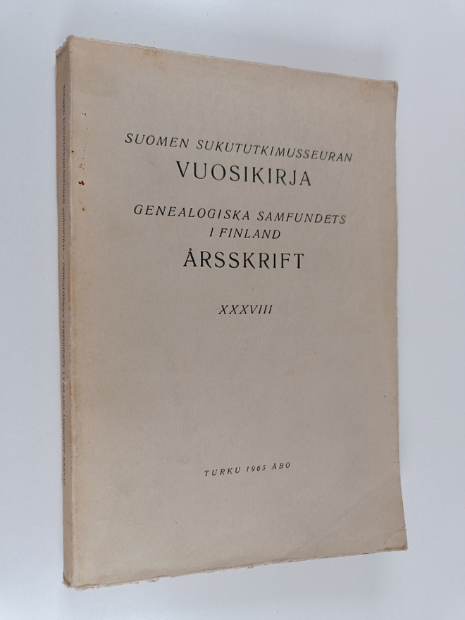 Suomen sukututkimusseuran vuosikirja = genealogiska samfu...