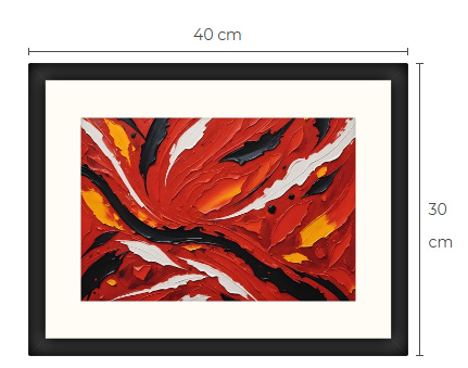 Uusi abstrakti Art Print paspis & kehys 30 cm x 40 cm