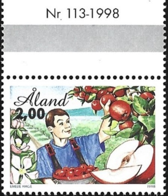 Åland 1998 Maatalous 2,00 mk välilöpari numero** LaPe 134