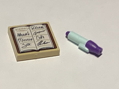 Lego Friends vieraskirja 2x2 ja kynä