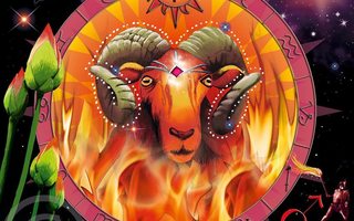 Oinas Aries UUSI astrologia kortti postikortti