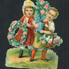 Wanha - Kaunis lapsipari kukkineen - 1800-1900-vaihde - pikkukuva 1