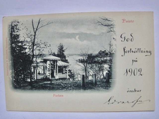 VANHA Postikortti Hämeenlinna 1902 Komea Tausta