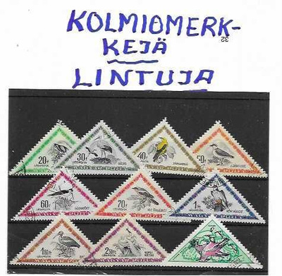 SEKALAISIA-KOLMIOMERKKEJÄ-LINTUJA