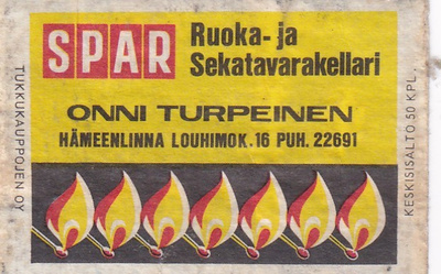 Hämeenlinna, Onni Turpeinen   SPAR,   2/9