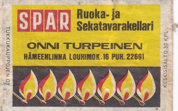 Hämeenlinna, Onni Turpeinen   SPAR,   2/9