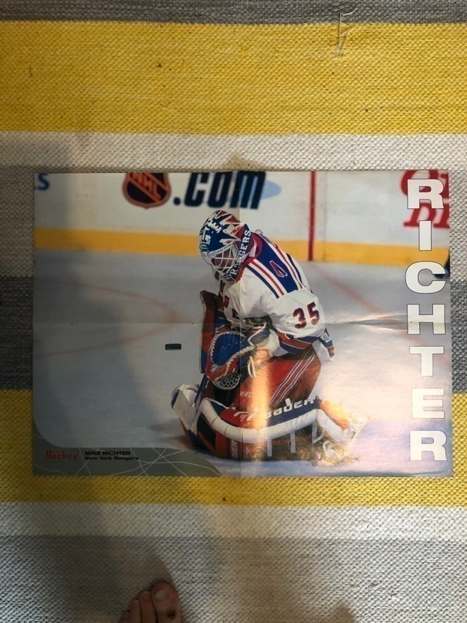 Juliste: Mike Richter/ Joe Thornton. Pro Hockey.