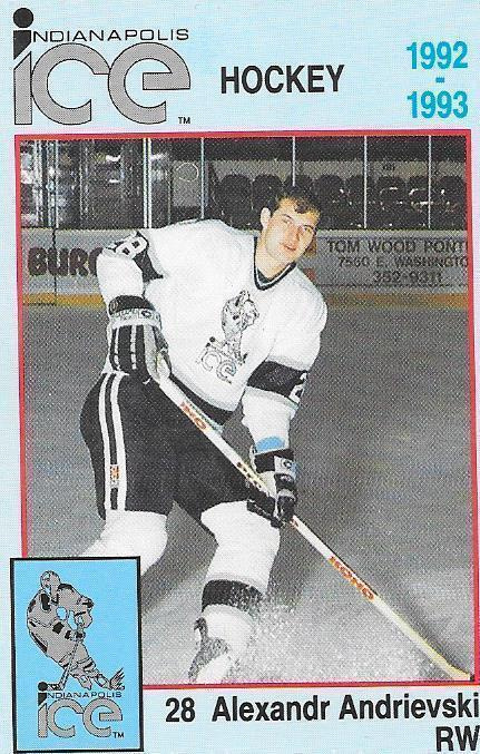 1992-93 Indianapolis Ice #28 Alexander Andrijevski ex- HPK
