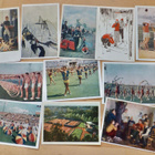 11 VANHAA CCCP Propaganda Postikorttia Urheilu 1950-l - pikkukuva 1