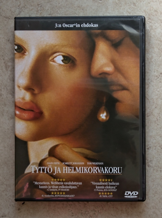 Tyttö ja helmikorvakoru, DVD. Antonio Banderas