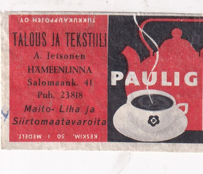 Hämeenlinna, A. Jetsonen , Paulig   s4/3