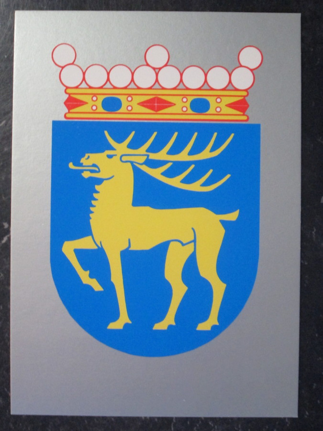 KULKEMATON AHVENANMAAN VAAKUNA POSTIKORTTI ÅLAND VAPEN