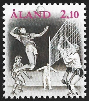 Åland 1991 Islands Games Lentopallo 2,10 mk ** LaPe 047