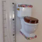 Nukkekoti wc istuin posliinia - pikkukuva 1