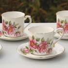 Paragon Prairie Rose kahvikupit ja aluslautaset Vintage - pikkukuva 1