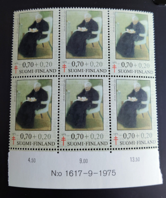 1975 Tuberkuloosi 0,70 mk+0,20 mk numerokuusilo **