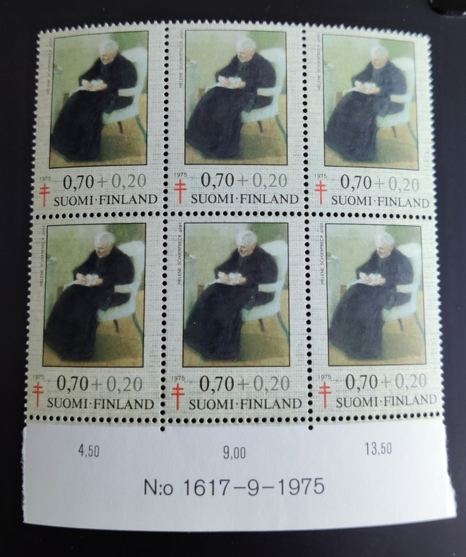 1975 Tuberkuloosi 0,70 mk+0,20 mk numerokuusilo **