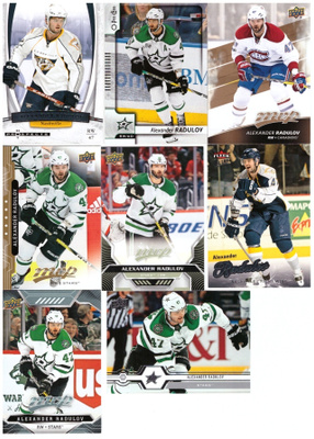 8 x ALEXANDER RADULOV Predators, Stars, Canadiens
