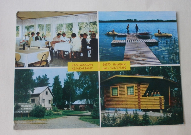 Kangasala, Kesäkartano, nelikuvakortti, p. 1979