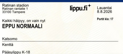 Eppu Normaali - Ratina 8.8 2026 - VIIMEINEN KEIKKA
