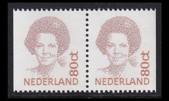 Alankomaat 1411DD ** Käyttösarja Beatrix 80 C vihkopari (1