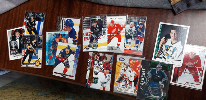 Jääkiekkokortteja 14 kpl  NHL, Parkhurst  ym.