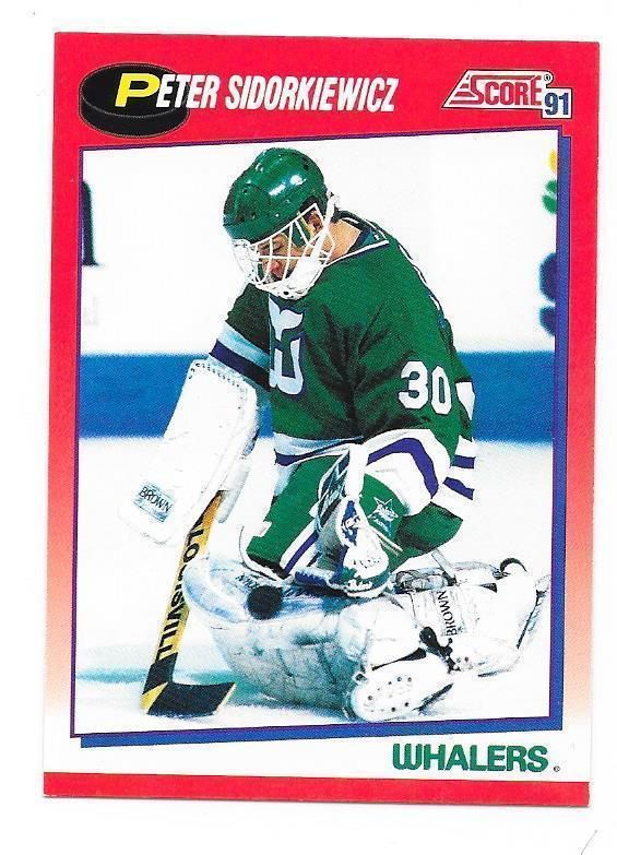 1991-92 Score #203 Peter Sidorkiewics Hartford Whalers MV