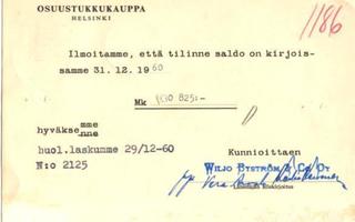 FIRMAKORTTI OULU WILJO BYSTRÖM