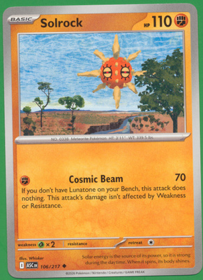 Pokémon Solrock (ASC 106)