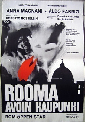 Elokuvajuliste: Rooma - avoin kaupunki