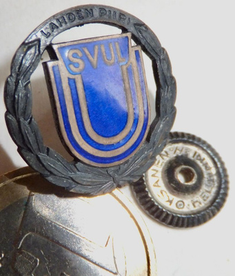VANHA RuuviMerkki SVUL Lahti Lahde Piiri Hopeaa 1950