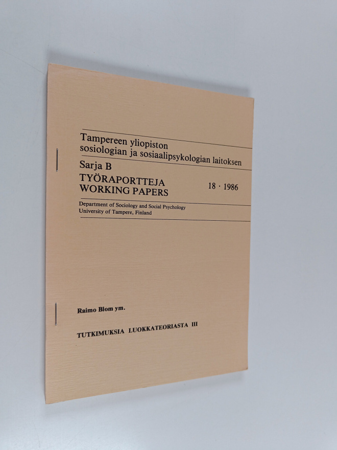 Tutkimuksia luokkateoriasta 3