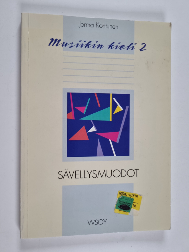 Jorma Kontunen : Musiikin kieli 2 : Sävellysmuodot