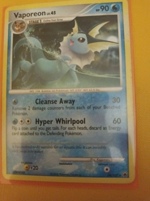 Vaporeon #34 Pokemon Majestic Dawn rare non holo card