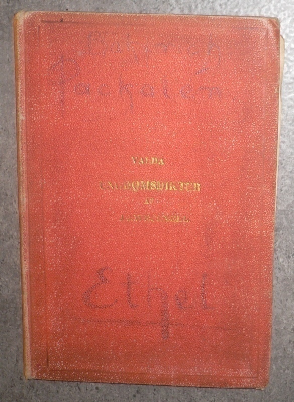 Josef Julius Wecksell : Valda ungdomsdikter  1860 1.p.