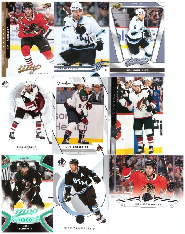 9 x NICK SCHMALTZ Blackhawks, Coyotes, Utah