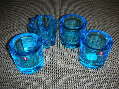 Iittala kivi-tuikut 3+1 vaaleansininen