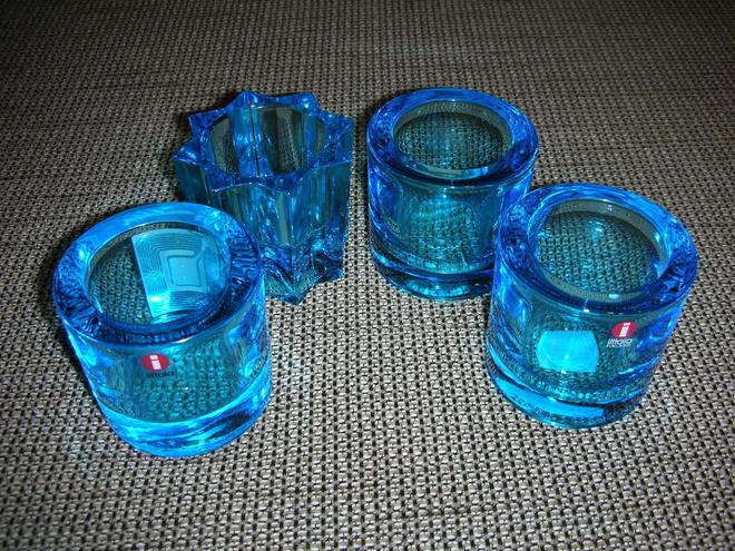 Iittala kivi-tuikut 3+1 vaaleansininen