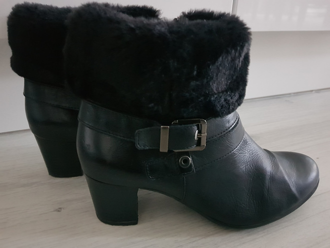 Mustat Mephisto Nahkanilkkurit / Nahkasaappaat - koko 38,5
