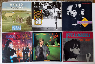 Suomi-rock ja pop LP-levyjen setti 6 kpl