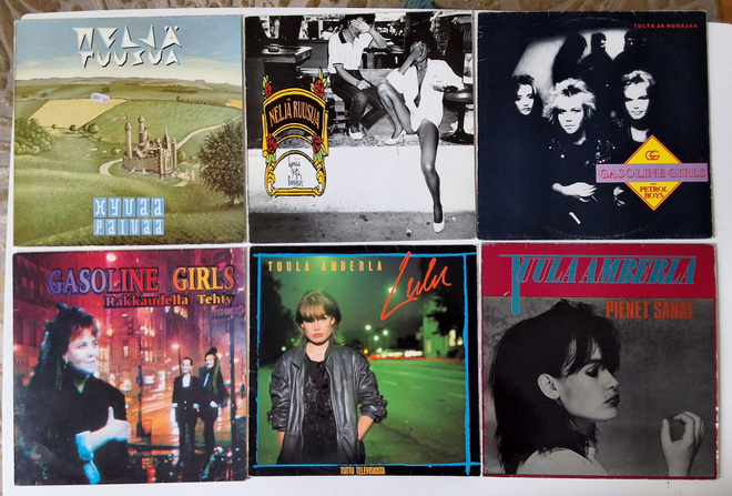 Suomi-rock ja pop LP-levyjen setti 6 kpl